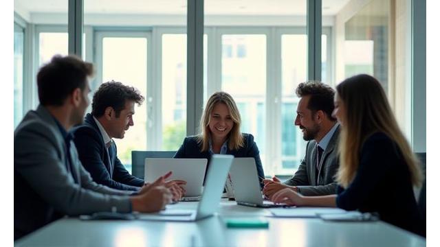 Het NetwerkConnect-team tijdens een teamoverleg